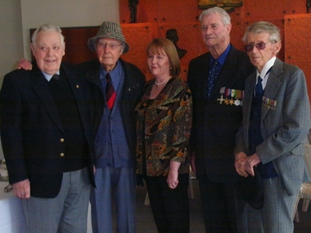 Launch of Jack Davenport Beaufighter Leader. Blue Bernau, Phil Davenport, moi, John Ayliffe, Ivor Gordon