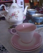 Yet more treasures from my china cabinet. The tea pot, my mother's, in now in my sister in law's