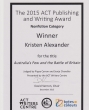 I have always said that Australia's Few and the Battle of Britain is the best book I've written. I am so pleased to receive this accolade.